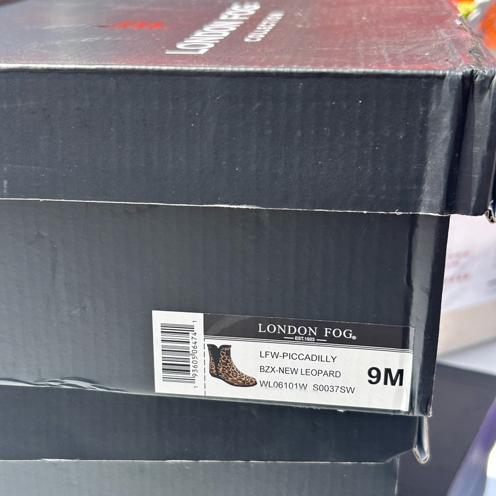 London Fog Piccadilly Leopard Ankle Rain Boots Women’s Size 9M - Picture 8 of 8